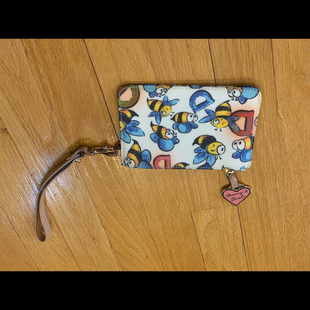 Dooney & Bourke bumble bee wristlet.